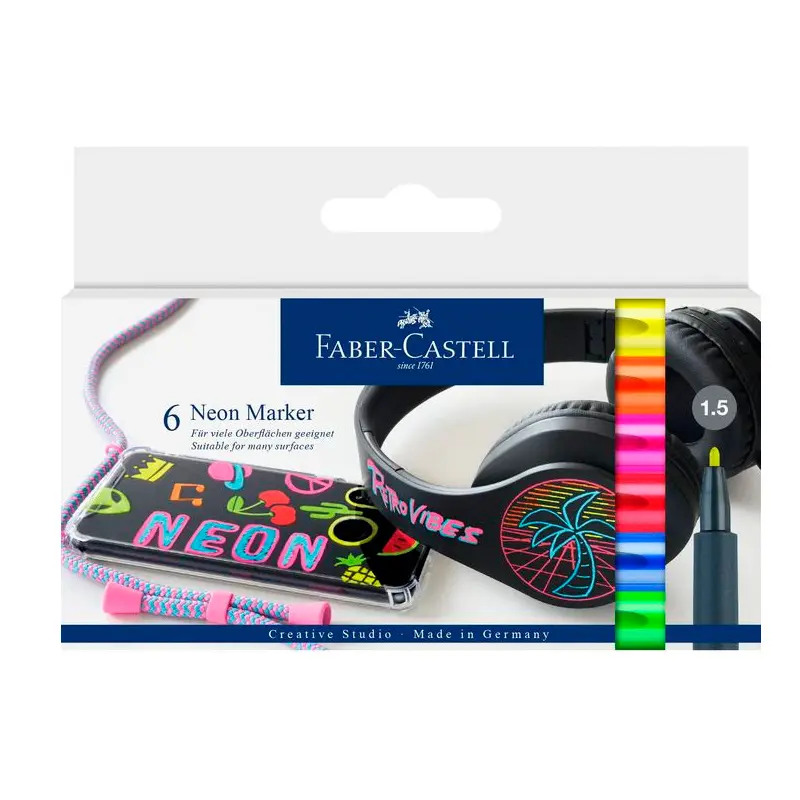 Faber-Castell Markör Kalem Neon 6 Renk